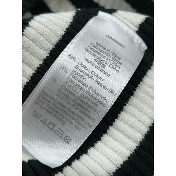 NWT Madewell Womens Black White Knit Striped Zip-Front Cardigan Sweater Size XS - Picture 5 of 8